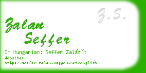 zalan seffer business card